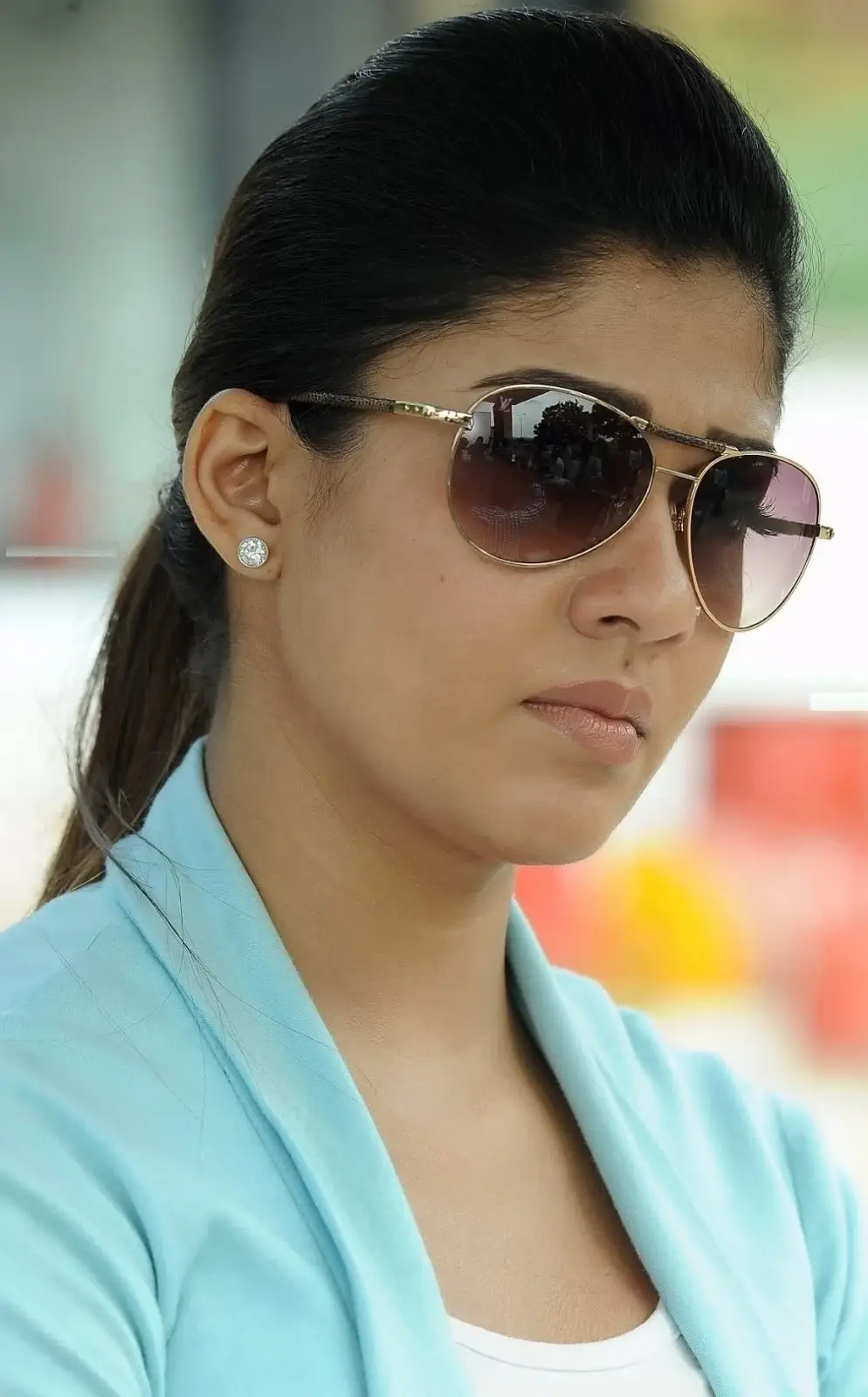 Indian Actress Nayantara Glass Face Closeup Hot Photos